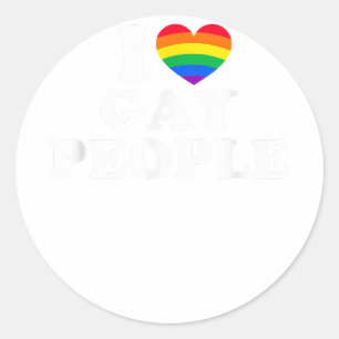 Sticker Rond J'Aime Les Gays
