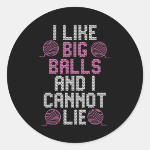 Sticker Rond j'aime les grosses balles