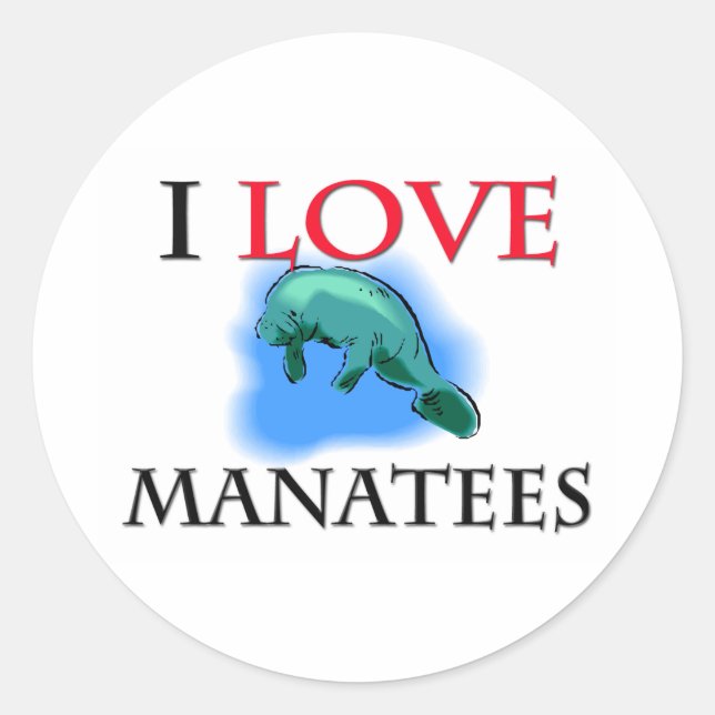 Sticker Rond J'aime les lamates (Devant)