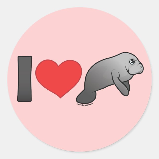 Sticker Rond J'aime les lamates (Devant)