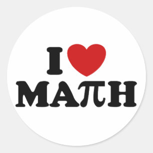 Sticker Rond J'aime les maths
