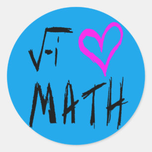 Sticker Rond J'aime les maths