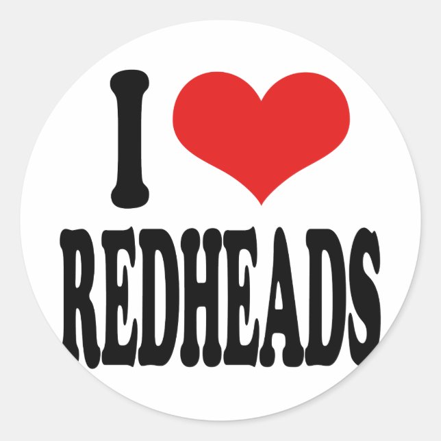 Sticker Rond J'aime les roussettes (Devant)