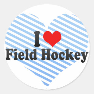 Sticker Rond J'aime l'hockey de champ