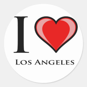 Sticker Rond J'aime Los Angeles