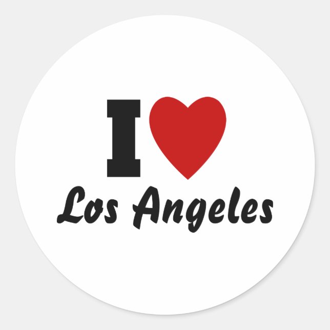 Sticker Rond J'aime Los Angeles (Devant)