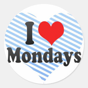 Sticker Rond J'aime lundi