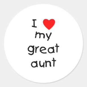 Sticker Rond J'Aime Ma Grande Tante