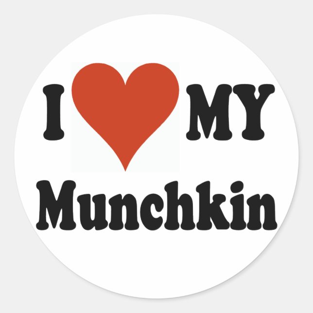 Sticker Rond J'aime ma marchandise Munchkin (Devant)