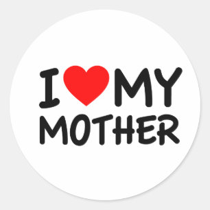 Sticker Rond J'aime ma mère