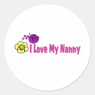 Sticker Rond J'Aime Ma Nounou