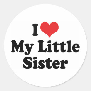 Sticker Rond J'Aime Ma Petite Soeur