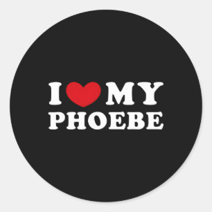 Sticker Rond J'Aime Ma Phoebe I He My Phoebe