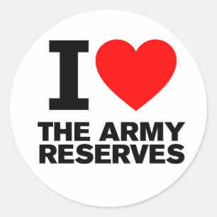 Sticker Rond J'aime ma réserve militaire
