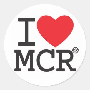 Sticker Rond J'aime Manchester