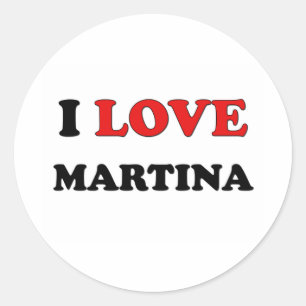 Sticker Rond J'aime Martina