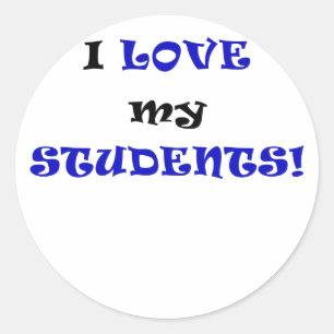 Sticker Rond J'aime mes étudiants