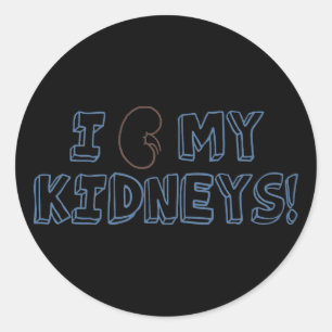 Sticker Rond J'Aime Mes Reins