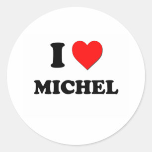 Sticker Rond J'aime Michel