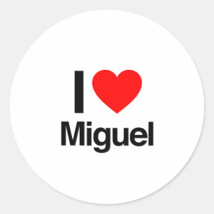Sticker Rond j'aime miguel