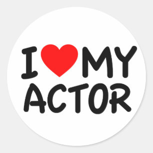 Sticker Rond J'aime mon acteur