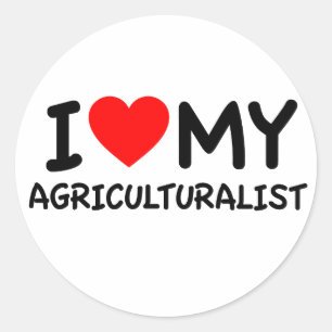 Sticker Rond J'aime mon agronome