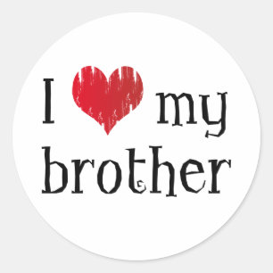 Sticker Rond J'aime mon frère
