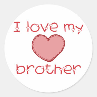 Sticker Rond J'aime mon frère
