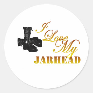 Sticker Rond J'aime mon Jarhead 4