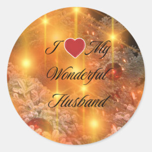 Sticker Rond J'aime mon merveilleux mari