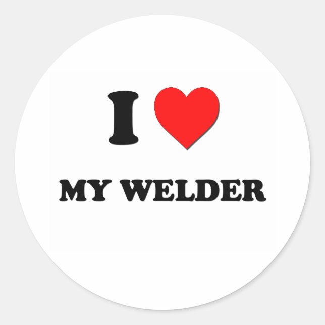 Sticker Rond J'aime Mon Souder (Devant)