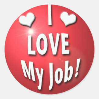 Sticker Rond J'aime mon travail