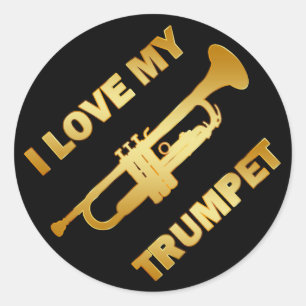 STICKER ROND J'AIME MON TRUMPET