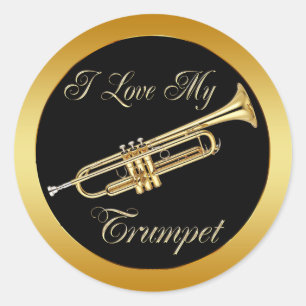 STICKER ROND J'AIME MON TRUMPET