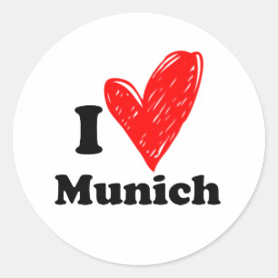 Sticker Rond J'aime Munich