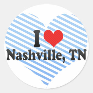 Sticker Rond J'aime Nashville, TN