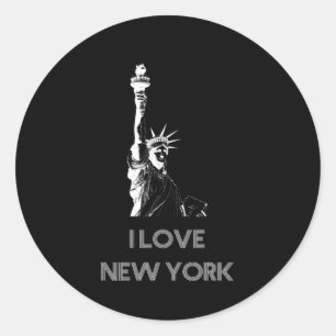 Sticker Rond J'aime New York