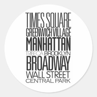 Sticker Rond J'aime NY