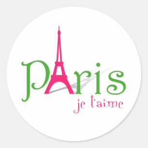 Sticker Rond J'aime Paris