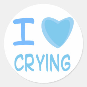 Sticker Rond J'aime pleurer