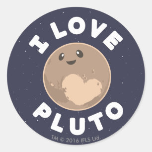 Sticker Rond J'aime Pluton