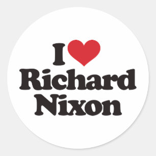 Sticker Rond J'aime Richard Nixon
