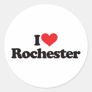 Sticker Rond J'aime Rochester