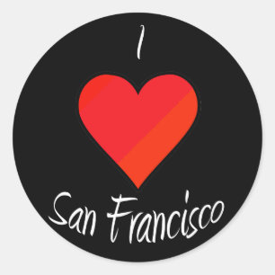 Sticker Rond J'aime San Francisco