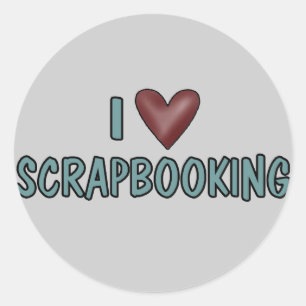 Sticker Rond J'aime Scrapbooking