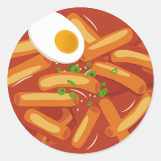 Sticker Rond J'aime Spicy Tteokbokki
