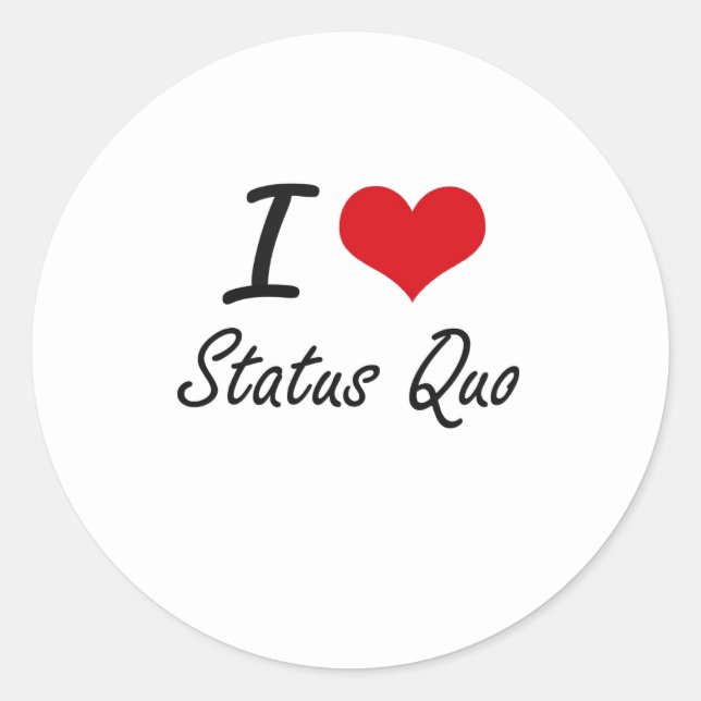 Sticker Rond J'aime Status Quo (Devant)
