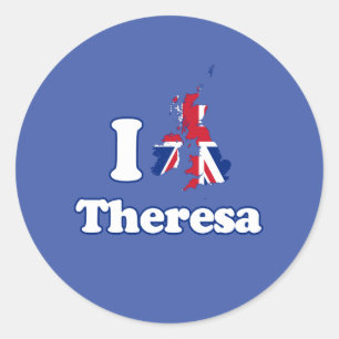 Sticker Rond J'aime Theresa - GBR -- -