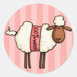 Sticker Rond j'aime tricoter