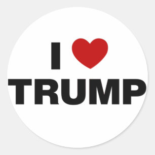 Sticker Rond J'aime Trump